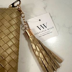 SO CLUTCH! Gold clutch w/ tassel - BRAND NEW! - Never Used Original tags on